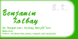 benjamin kolbay business card